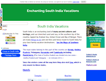 Tablet Screenshot of enchanting-south-india-vacations.com